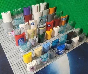 Lego 35347/20430/6259/30562/46361/85941 Cylinder Half/Quarter Panel ChooseDesign - Picture 1 of 44