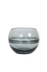 Light&Living Teelichthalter aus Glas Solis grau klein d=13 h=10 NEU 