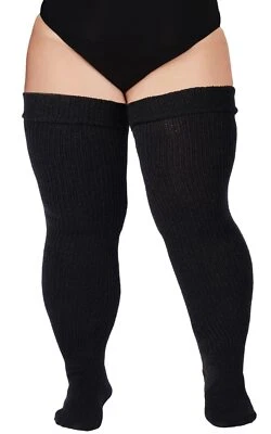 Plus Size Womens Thigh High Socks for Thick Thighs- Extra Long & Thick Over t... - Image 1 of 4