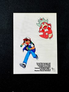 topps Pokemon The Movie 2000 Ash & Slowking Sticker 1 of 10 WHITE VERY RARE