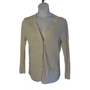 Cárdigan Talbots L Off White tejido crema algodón holgado - Imagen 1 de 3