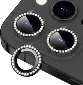 For iPhone 15/14/13 Pro Max/ Tempered Glass Camera Len Protector Bling Diamond