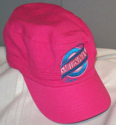 Kid Tees SMITHSONIAN Pink Embroidered Cadet Cotton Hat Cap by Stephen Joseph -SM - Image 1 of 2