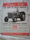 Catalogue Catalog Feuillet Publicitaire Tracteur Tractor Zetor 330   50/60