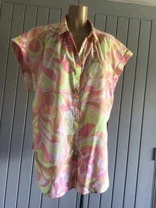 Camisa Blusa Top Damas Algodón L Reino Unido 14/16 Cuello Sin Mangas Por Gap Excelente - Imagen 1 de 9