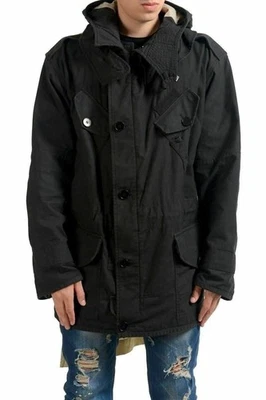 Abrigo para hombre Maison Margiela 10 asimétrico con capucha cremallera completa EE. UU. S IT 48 Foto 1 de 4