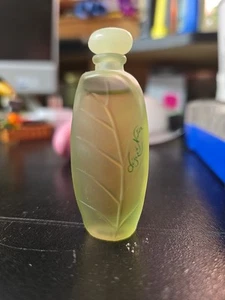 Desir de Nature Mini PERFUME BOTTLE Fragrance Yves Rocher Leaf Green Glass Full - Picture 1 of 4