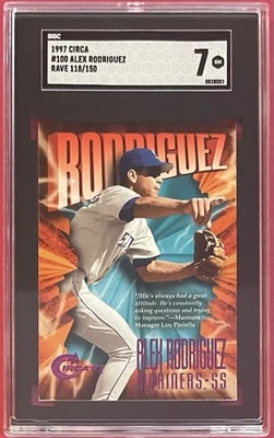 Alex Rodriguez 1997 Circa Rave #100 /150 #D 118/150 SGC 7 NM Mariners - Image 1 of 2