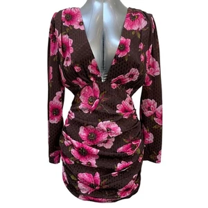 Nuevo con etiquetas Mini Vestido Lovers And Friends Camden Para Mujer Talla Pequeña Marrón Rosa - Imagen 1 de 4