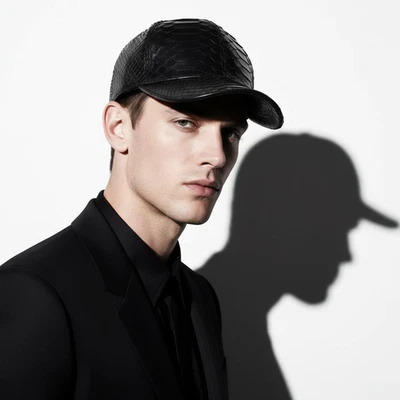 Hombres Mujeres Gorra de Béisbol Cuero Pitón Genuino Exótica Piel de Serpiente Sombrero Ajustable Foto 1 de 4