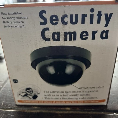 Realistic Looking Fake Security Camera w Activation Light Dome Shape Dummy Decoy - Image 1 of 4