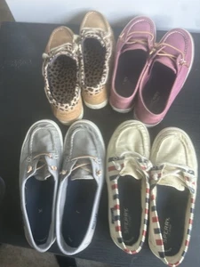 Paket 4 Paar Sperrys Schuhe Slipper verschiedene Größen US W 8-9 und US M 6 - Bild 1 von 13