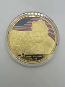 Abraham Lincoln - Our Heroes Our Flags Commemorative Coin No COA - Picture 1 of 3