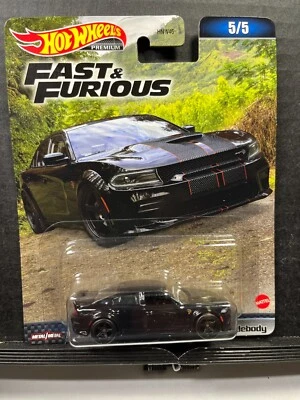CARGADOR 1/64 HOT WHEELS FAST & FURIOUS DODGE SRT HELLCAT NEGRO PILOTOS REALES 5/5 Foto 1 de 2