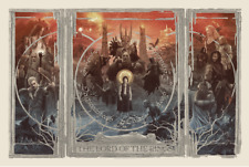 Gabz The LORD of the RINGS Triptych Silver Variant Giclee 24 x 36  MONDO #x/210