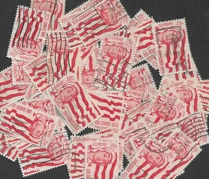 Postage Stamps For Crafting: 1962 4c Girl Scouts of America; Red; 50 Pieces - Picture 1 of 1