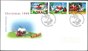 1999 Christmas Island Christmas Issue Set Of 3 FDC, Mint Condition - Bild 1 von 1