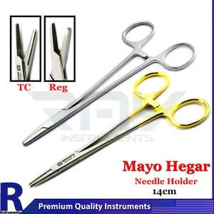 TC Mayo-Hegar Portaagujas Conductor Sutura Quirúrgica Piercing Bloqueo Fórceps CE - Imagen 1 de 4