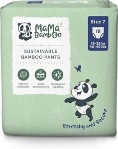 Mama Bamboo Mama Bamboo Eco Nappy Pants - Size 7+ (XX-Large Plus) 850g-9 Pack