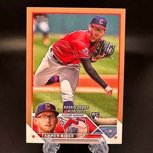 2023 Topps Tanner Bibee Rookie Gold /2023 #US107 Cleveland Guardians - Picture 1 of 2