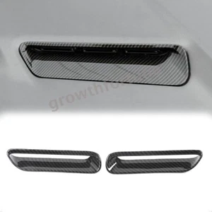 Carbon Fiber Hood Scoop Air Vent Trim Decoration For Dodge Challenger 2009-2014 - Picture 1 of 8
