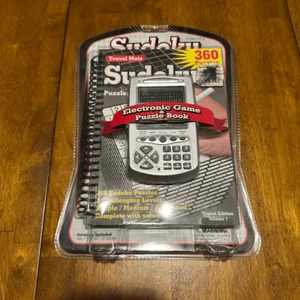 Sudoku Handheld Pocket Electronic Game & Puzzle Book Travel Home 360 Puzzles New - Picture 1 of 11