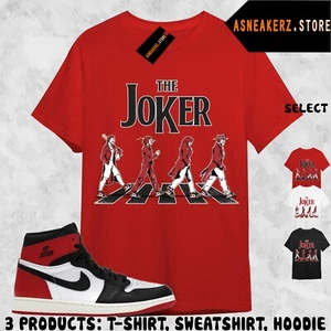 Shirt Match AJ 1 High Black Toe Reimagined Sneaker Matching The Joker Abbey Road - Picture 1 of 7