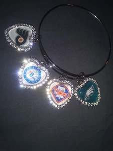 Philly Sports Teams Bracelet, Eagles, Phillies, Sixers, Flyers - Picture 1 of 15