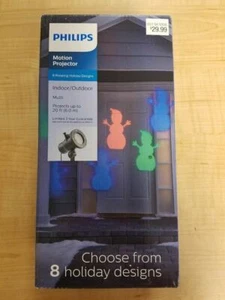 Philips 8 Rotating Holiday Designs Motion Projector *DISTRESSED PKG* - Picture 1 of 2