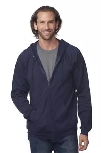 Sudadera con capucha 100% orgánica algodón con cremallera completa 21051ORG para hombre - Imagen 1 de 6