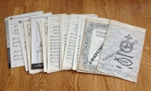 Lot 22 Pc Vtg Choral Church Choir Music Sheets Thanksgiving Easter General - Picture 1 of 9