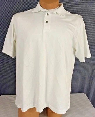 CAMISA POLO DE GOLF JOS A BANK Leadbetter SS Para Hombres L Blanca Patrón Argyle Atlética Foto 1 de 4