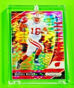 Prizm Russell Wilson Seattle Wisconsin Badgers Pulsar Parallel Refractor Insert