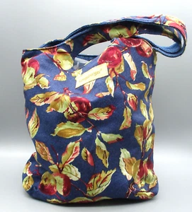 LONGABERGER~Blue Denim & Apple Tree Fabric Purse Tote Bag - Picture 1 of 10