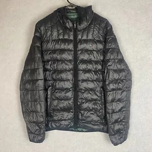 Tommy Hilfiger Puffer Jacket Mens Small Black Warm Like Down Water Resistant - Picture 1 of 10