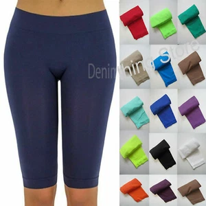 Women's Leggings Biker Shorts Dance Workout Gym Yoga Bermuda Seamless One Size - Picture 1 of 7