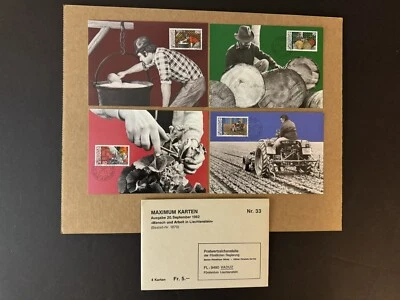 Liechtenstein FDC Maximum Card (MK33) 1982 Man & Work #740-3 +Farming & Forestry - Image 1 of 2