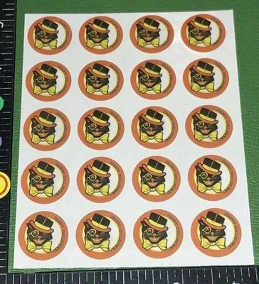 Wacky Wiffer 贴纸,黑色猫帽迷你双胞胎,1 St,scratch N Sniff,code18-1 — 第 1/4 张图片