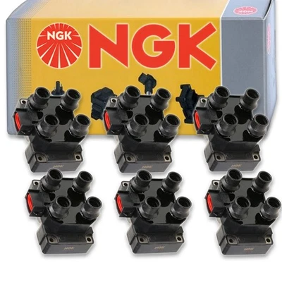 6 pc NGK 48805 U2005 Ignition Coils for ZZM0-18-100B ZZM0-18-100A ne - Image 1 of 4