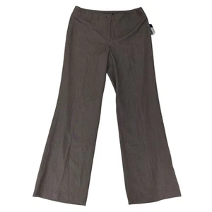 NIC+ZOE Eva Dress Pants Brown Trousers Women's Size 12 Wide Leg New - Picture 1 of 9