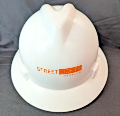 Sombrero duro blanco residencial luces de calle MSA logotipo BTC  Foto 1 de 4