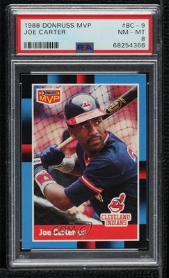 1988 Donruss MVP Joe Carter #BC-9 PSA 8 - Image 1 of 2