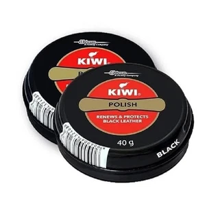 Kiwi Shoe Polish Black Paste - 40 gm (Pack of 2) Free Shipping - Picture 1 of 6