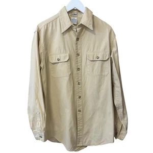 Vintage LL Bean Cotton Canvas Button Front Field Work Shirt Men's size M - Picture 1 of 7