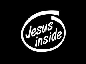 Jesús dentro de Christian Proud Vinyl Decal Car Wall Window Sticker ELIJA EL TAMAÑO COL - Imagen 1 de 1