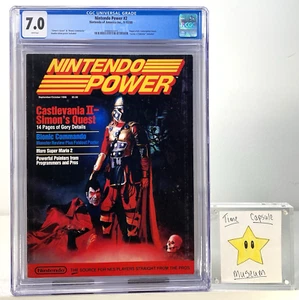 Nintendo Power Magazine 2 Volume #2 Castlevania II 1988 CGC Grade 7.0 - Imagen 1 de 4