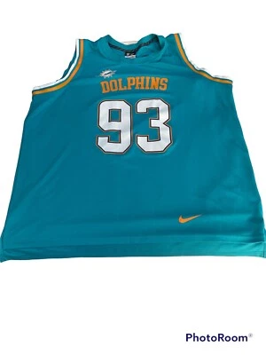 Camiseta Nike NFL Miami Dolphins #93 Ndamukong Suh Bronceada 2XL R3 Usada Foto 1 de 4
