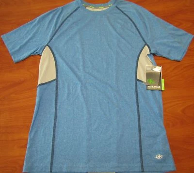 NEW NORDIC TRACK MENS KINGS BLUE & GREY NT DRI ATHLETIC TRAIL T-SHIRT SZ S - Image 1 of 3