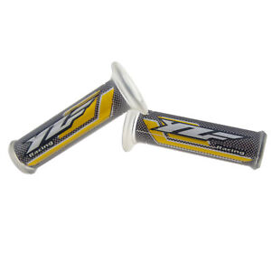 Handle Bar 22mm Left Right Front Yellow For Yamaha YZF Hand Grip 7/8" Rubber