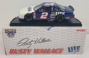 NOS Autographed Action Rusty Wallace #2 Miller Lite 1998 Ford Taurus Bank 1:24 - Picture 1 of 15